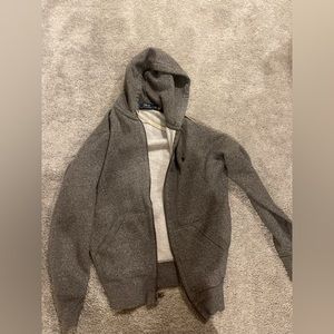 grey polo jacket